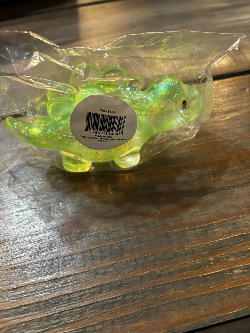 Sweet Shimmer Green Glitter Dino Squish Toy